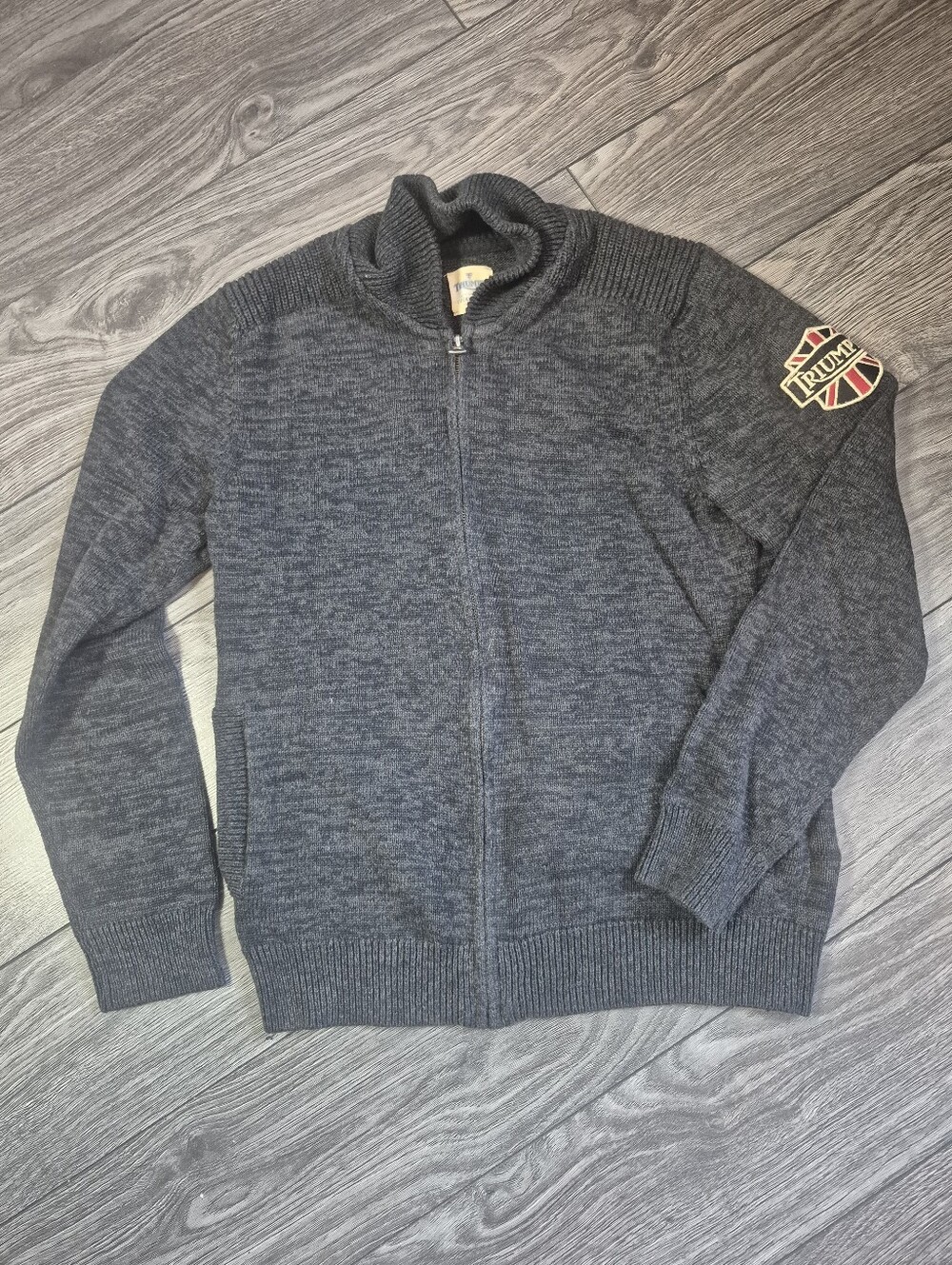 Vintage Triumph Lucky Brand Full Zip Sweater